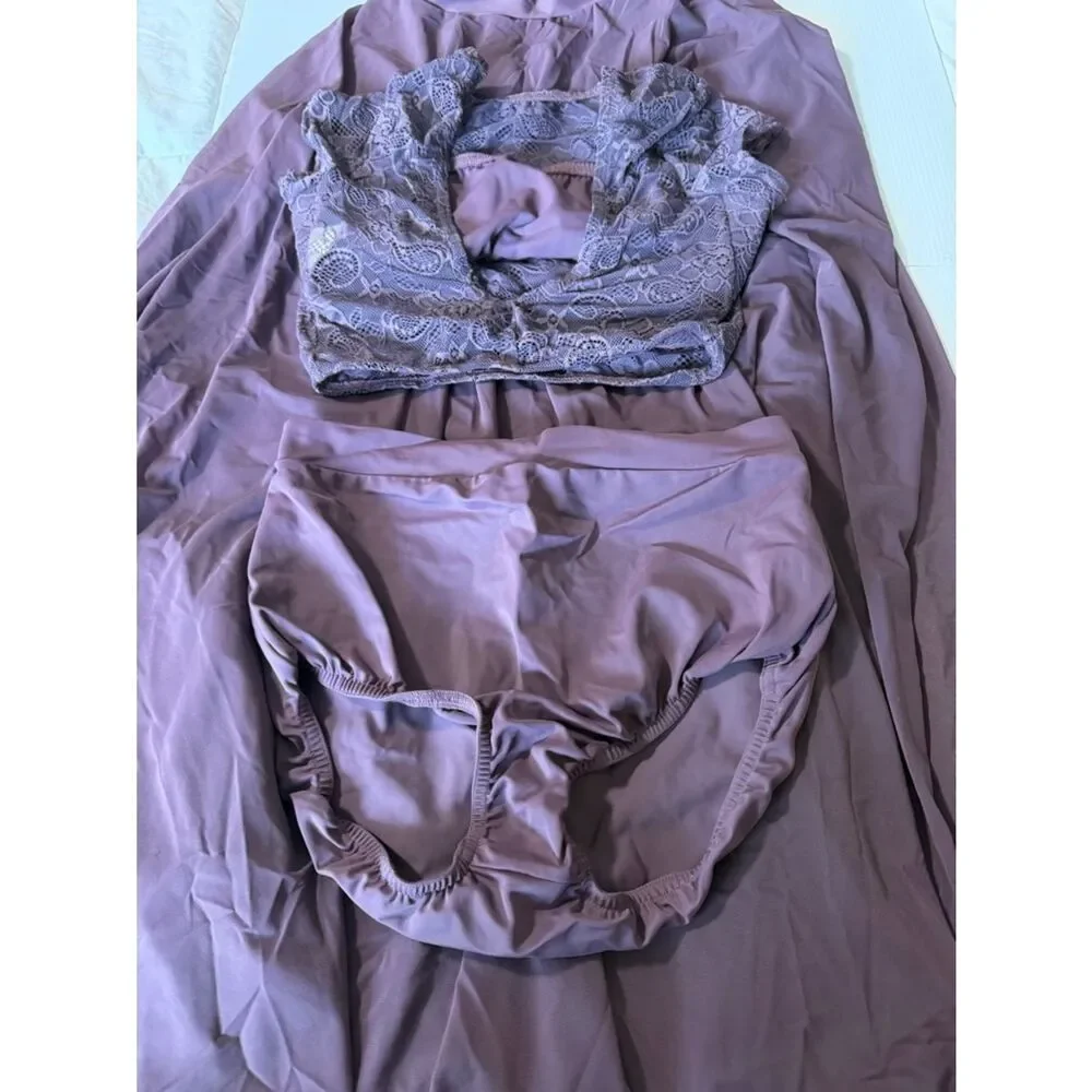 Kelle dance lyrical costume purple lace WILD IS THE WIND skirt top 4309 2895 MA